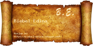 Biebel Edina névjegykártya