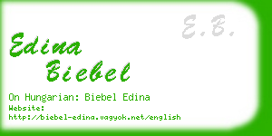 edina biebel business card